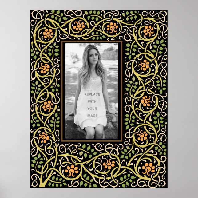 Arts and Crafts Movement Antique Border Poster (Front)