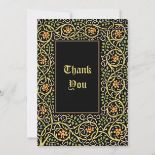 Arts and Crafts Movement Border Thank You Card
