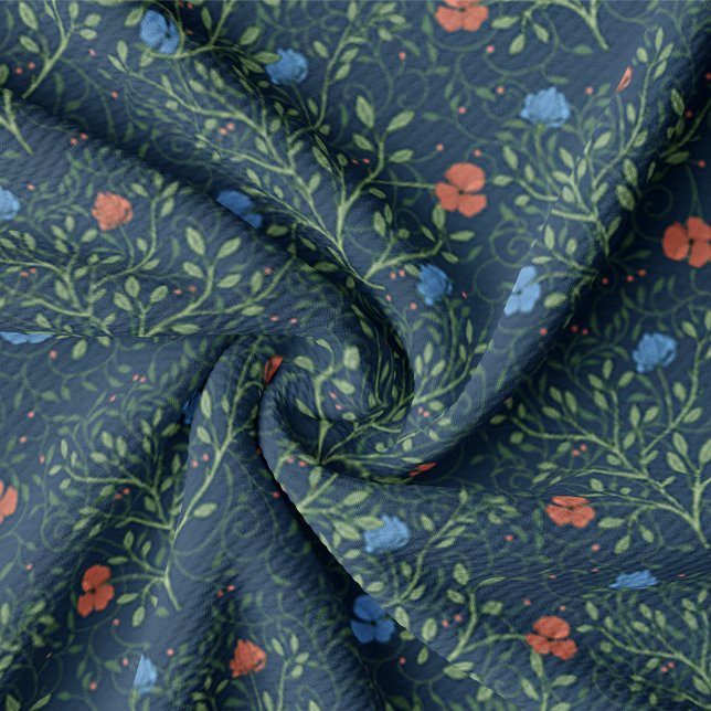 Arts and Crafts Poppy Pattern Fabric (Creator Uploaded)