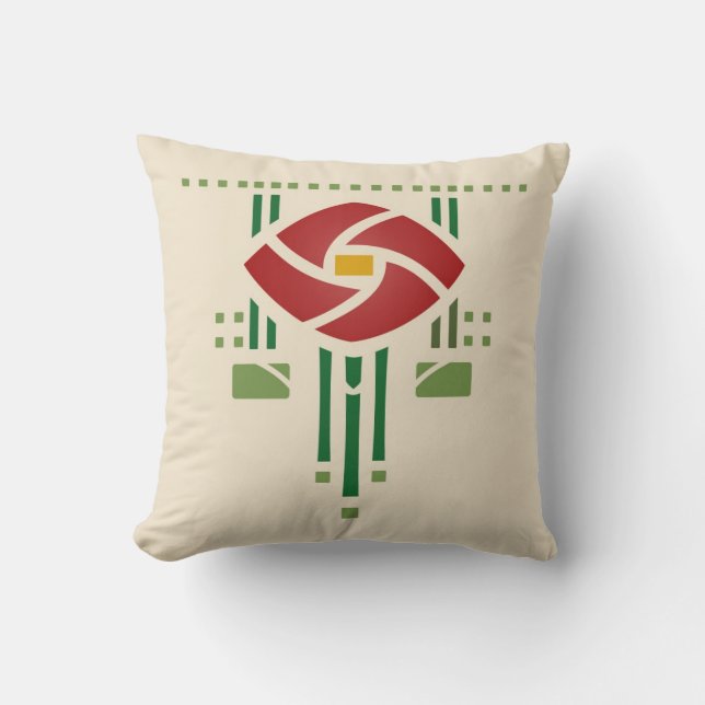 Arts and Crafts Rose Cushion (Front)