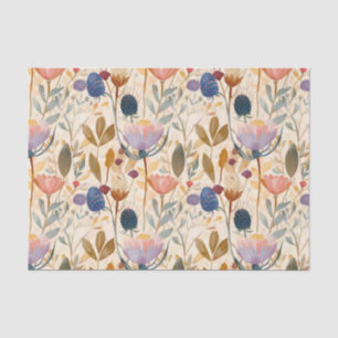 Arts and crafts Scottish thistle and wildflowers Tissue Paper
