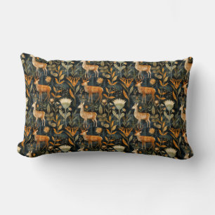 Arts and crafts Scottish thistles and stags Lumbar Cushion