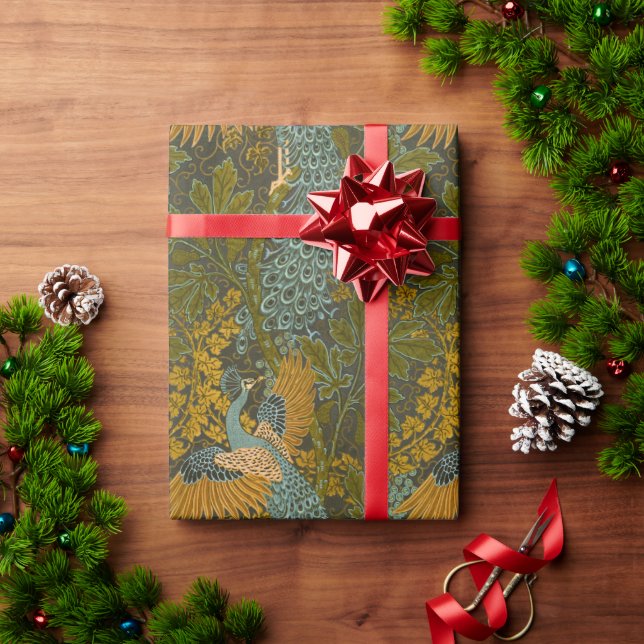 Arts and Crafts Walter Crane Peacock Pattern Wrapping Paper (Holiday Gift)