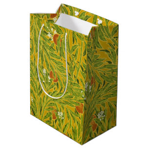 Arts and Crafts Yellow Orange Fruit Floral Art Medium Gift Bag