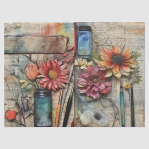 Arts & Craft Inspired Floral Tissue Paper