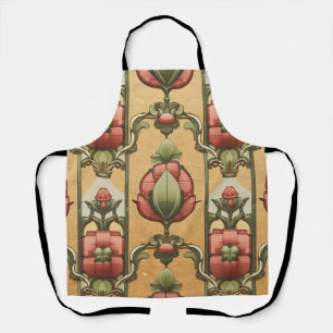 Arts & Crafts Craftsman and Mission frieze floral  Apron