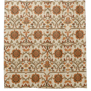 Arts & Crafts Craftsman and Mission frieze floral Shower Curtain