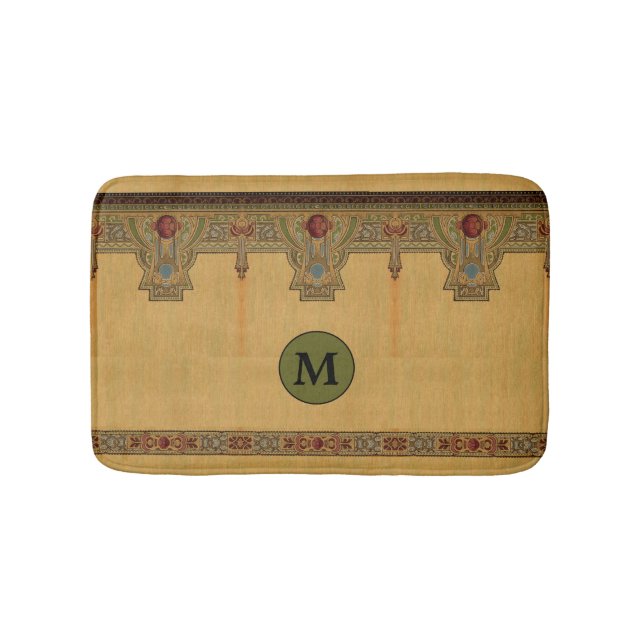 Arts & Crafts, Craftsman or Mission Style Roses Bath Mat (Front)