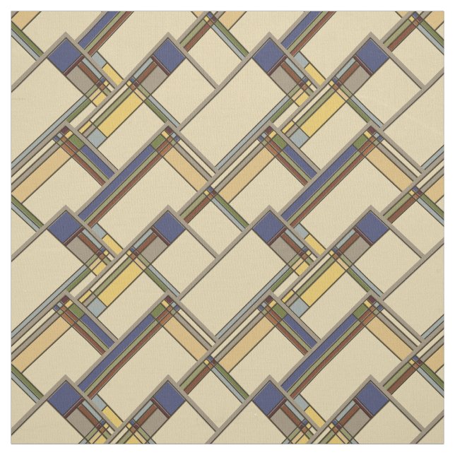 Arts & Crafts Fall Geometric Pattern Fabric (Swatch)