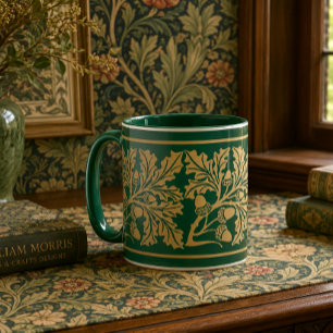 Arts & Crafts Mediaeval Style Oak Leaves & Acorns Mug