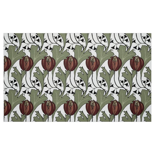 Arts & Crafts Style Petworth Floral Pattern Fabric (Fat Quarter)