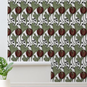Arts & Crafts Style Petworth Floral Pattern Wallpaper