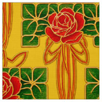 Arts & Crafts Style Rose Bush Pattern