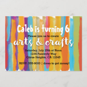 Arts & Crafts Watercolor Paint Party Invitation