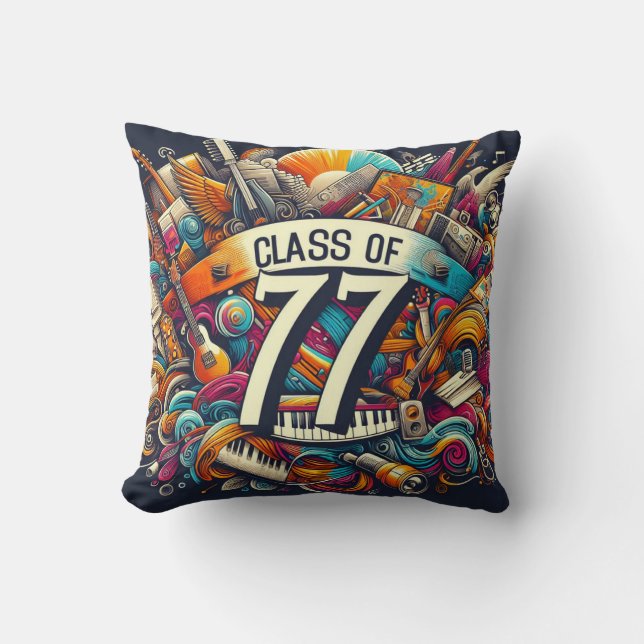 Arts high school class of 77 cushion (Front)