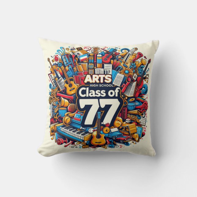 Arts high school class of 77 cushion (Front)