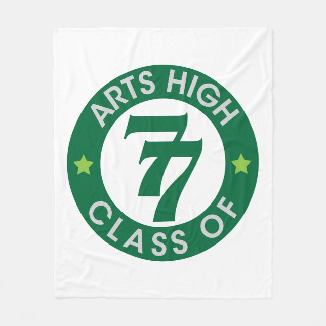 Arts High School Class of 77 Logo Fleece Blanket (Front)
