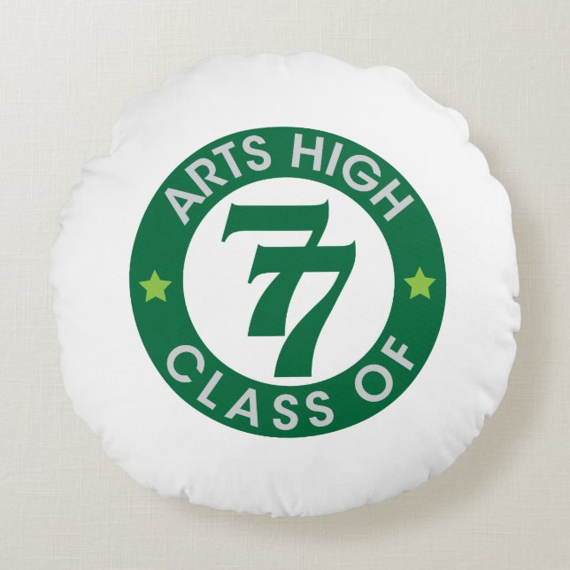 Arts High School Class of 77 Logo Round Cushion (Front)