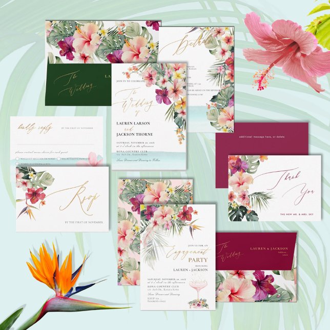 ArtsApp Chic Tropical Paradise Wedding Invitation (Creator Uploaded)