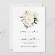 ArtsApp H2 Alabaster Roses Save the Date Card