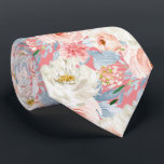 ArtsApp H2  Blush Pink Roses Wedding Tie<br><div class="desc">ArtsApp wedding neck tie -- blush pink watercolor roses,  dusty blue eucalyptus foliage and white daisies.  DIY blush pink background colour.  All elements are editable. Copyright © 2023 ArtsApp™. All rights reserved.</div>