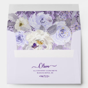 ArtsApp H2 Ombre Purple Sparkling Quinceanera Envelope