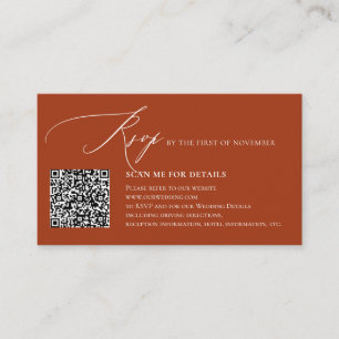 ArtsApp QR Code elegant RSVP Luxe Calligraphy Enclosure Card