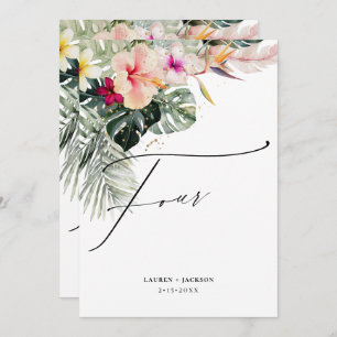 ArtsApp Tropical Paradise Gold Dust Table Four Invitation