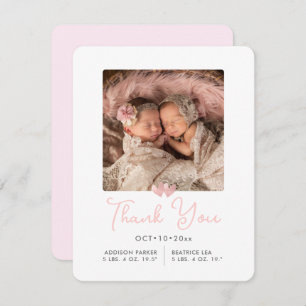 ArtsApp Twins Shower Thank You+Birth Announcement