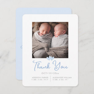 ArtsApp Twins Shower Thank You+Birth Announcement