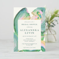 Artsy Abstract Green Watercolor Bridal Party