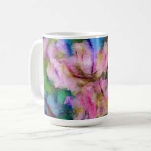 Artsy Abstract Impressionist Floral Cup Mug