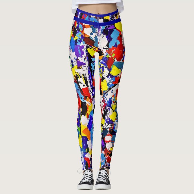 Artsy Abstract Leggings (Front)