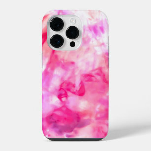 Artsy Abstract Summer Neon Pink Purple Tie Dye iPhone 14 Pro Case