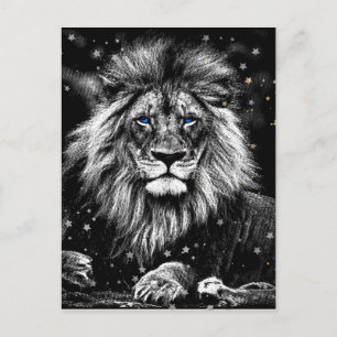 *~* Artsy AP23 Artistic Celestial  SILVER  LION Postcard