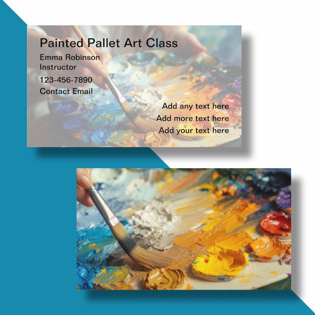 Artsy Art Class instructor Business Cards (Creator Uploaded)