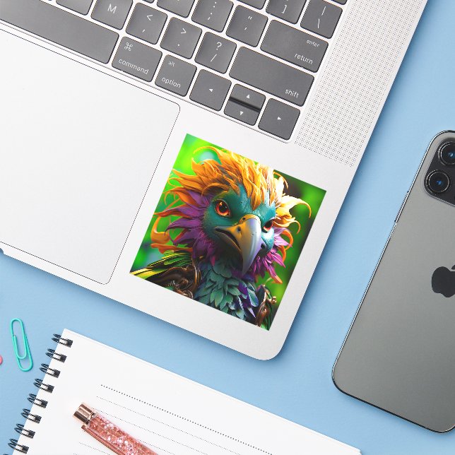 Artsy Bird (Laptop w/ iPhone)