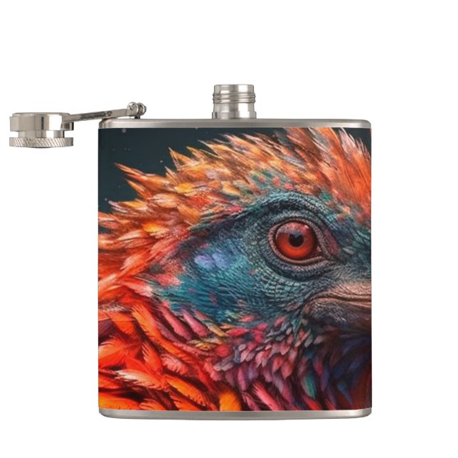 Artsy Bird Hip Flask (Opened)