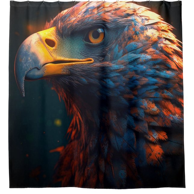 Artsy Bird Shower Curtain (Front)