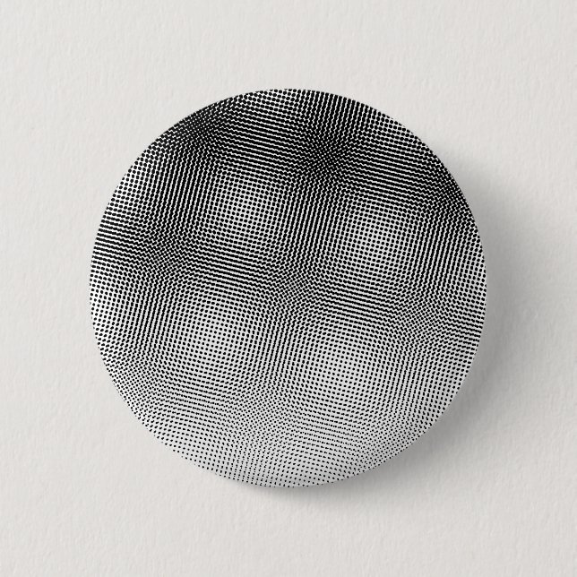Artsy Black and White Moiré Pattern 6 Cm Round Badge (Front)