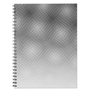 Artsy Black and White Moiré Pattern Notebook