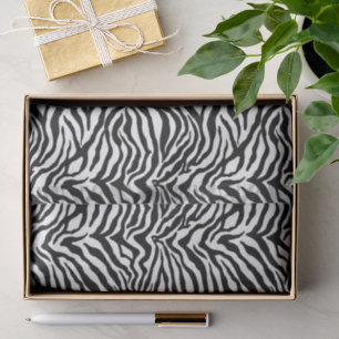 Artsy Black White Funky Zebra Print Pattern Tissue Paper