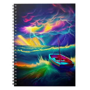 Artsy Boat Scene Notebook