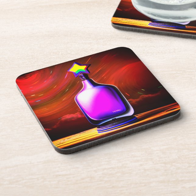 Artsy Bottle Coaster (Left Side)