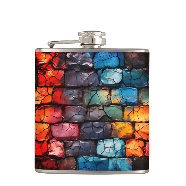 Artsy Bricks Hip Flask (Front)
