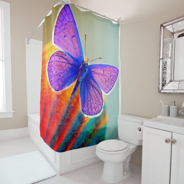 Artsy Butterfly Shower Curtain (In Situ)