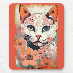 Artsy Cat Mouse Pad
