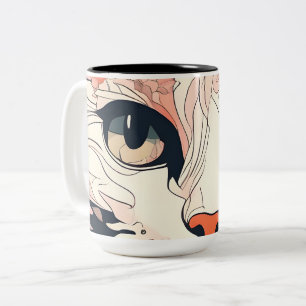 Artsy Cat Two-Tone Coffee Mug