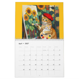 Artsy Cats 2027 Calendar