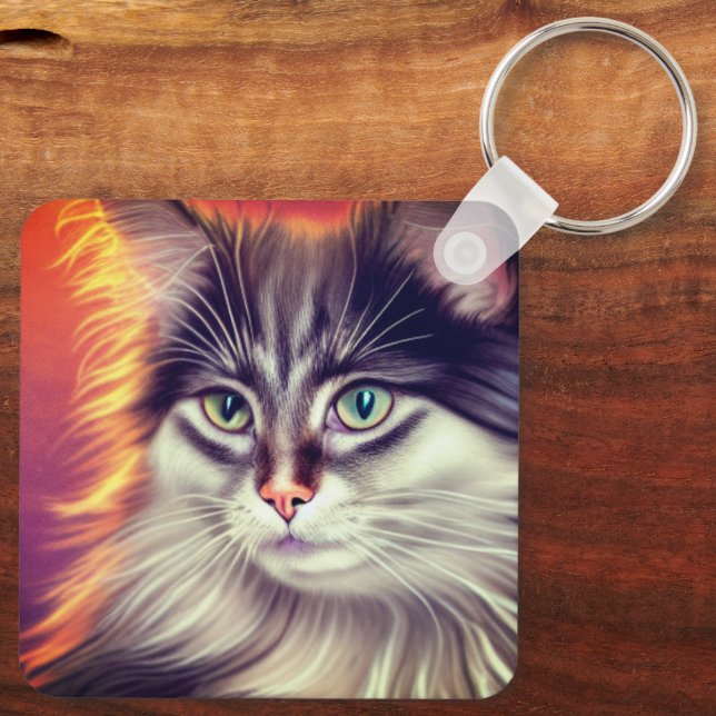 Artsy Cats Key Ring (Back)